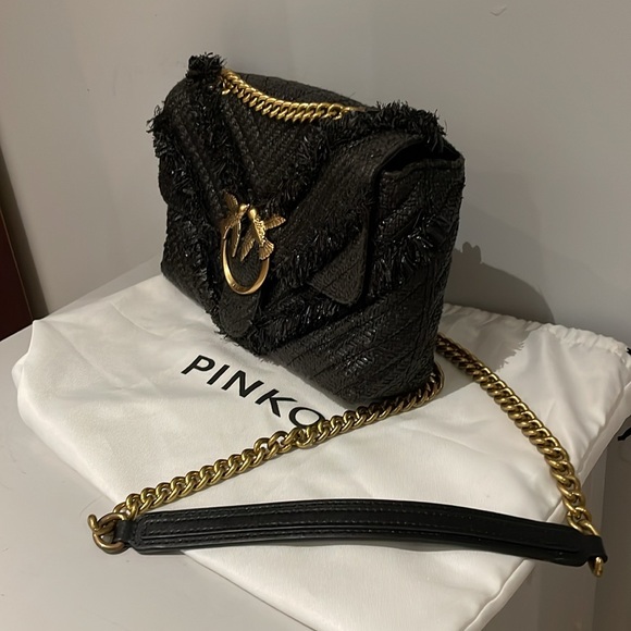 Pinko Handbag - Black with Gold Birds - Picture 5 of 17